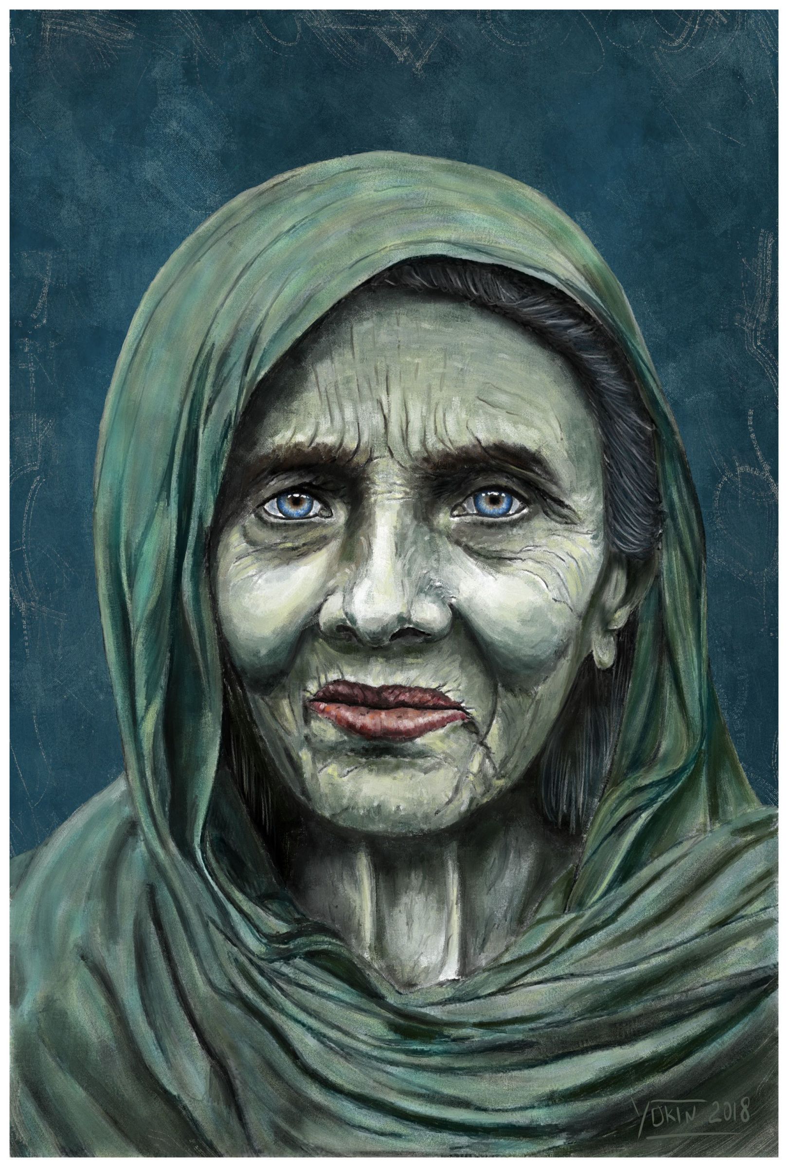 LIFE IN YOUR EYES - Painting by Yokin.