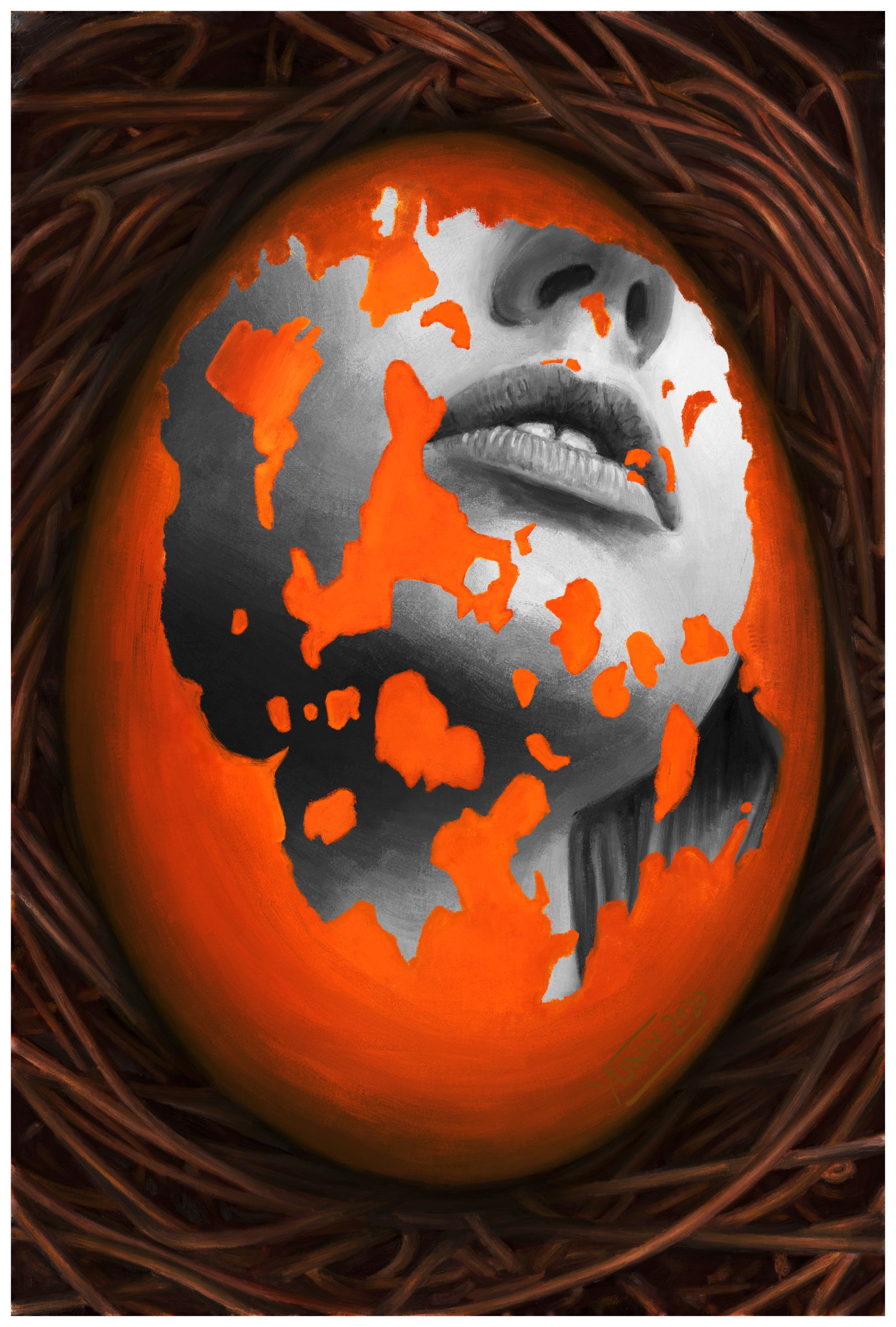 THE NEST - Painting by Yokin.