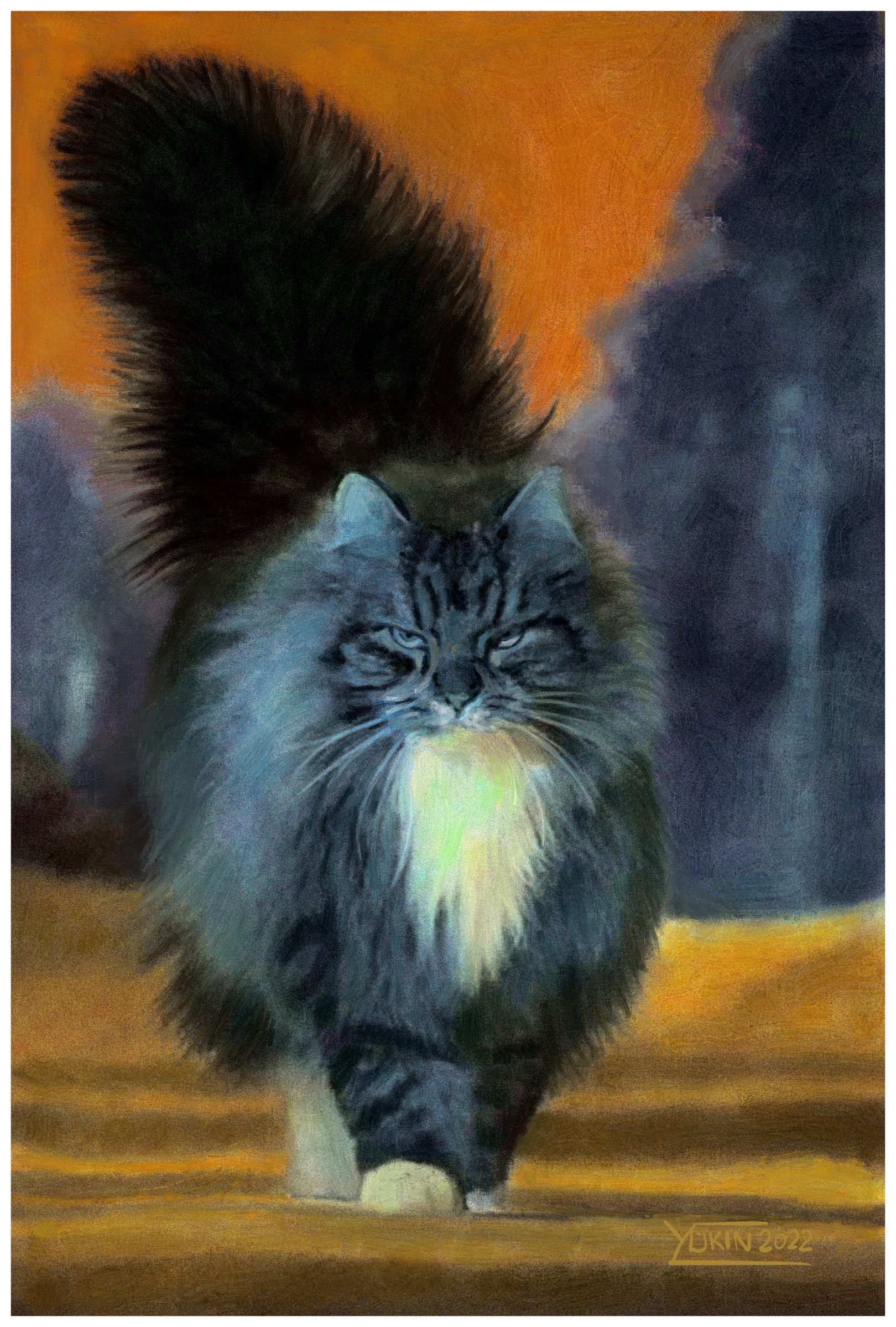 SIBERIAN GUARDIAN - Painting by Yokin.