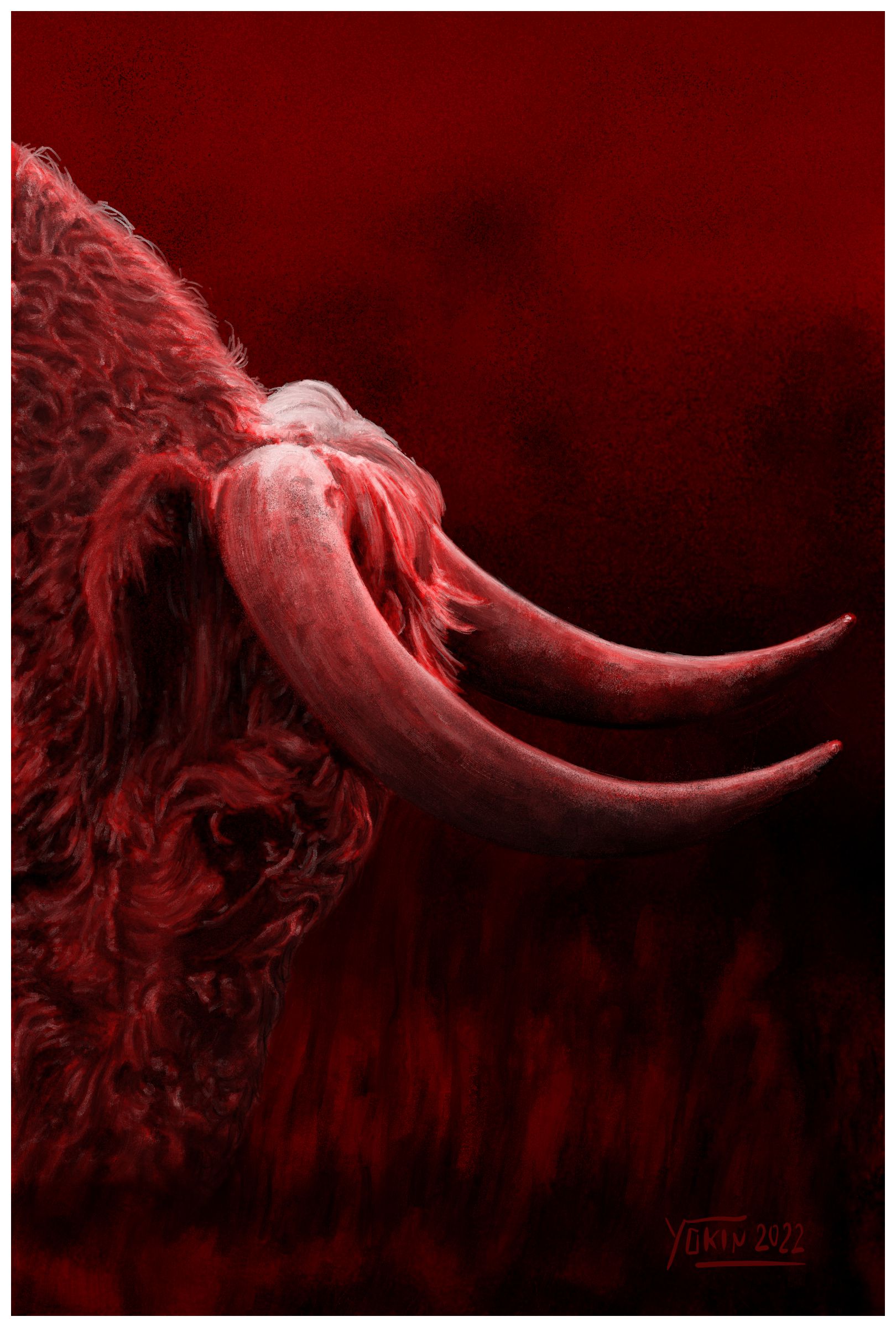RED FIELD - Painting by Yokin.
